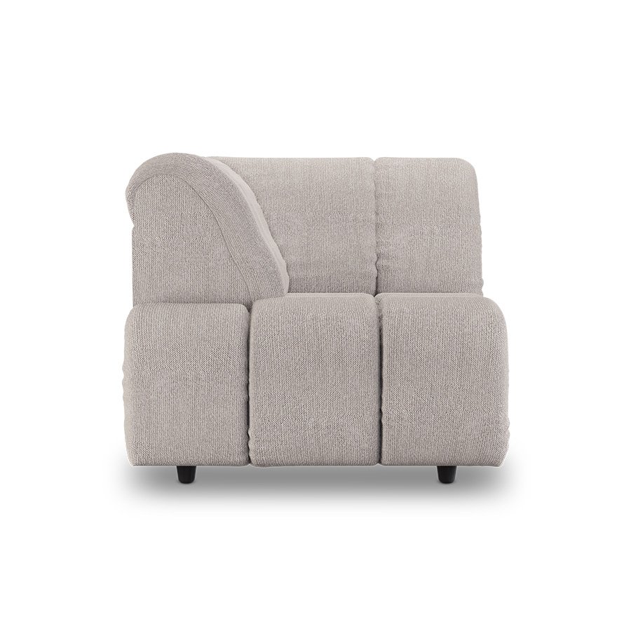 Wave couch: element left high arm, sneak light grey