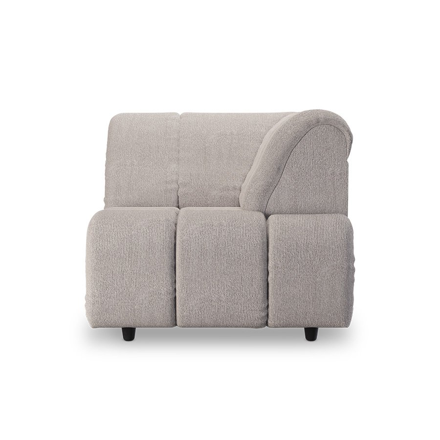 Wave couch: element right high arm, sneak light grey