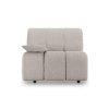 Wave couch: element left low arm, sneak light grey