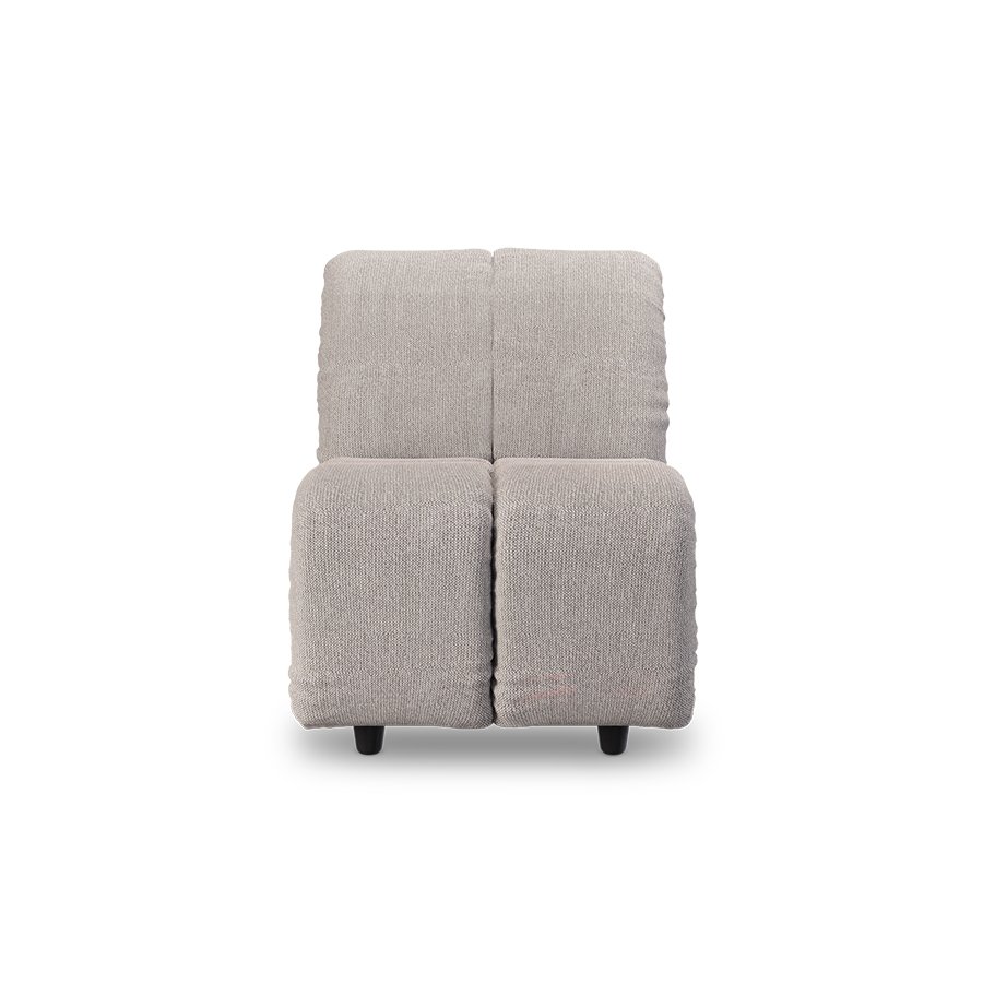 Wave couch: element middle small, sneak light grey