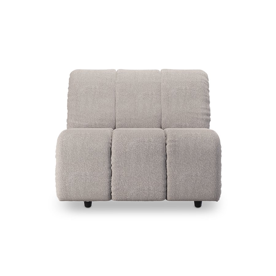 Wave couch: element middle, sneak light grey