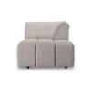Wave couch: element right divan, sneak light grey