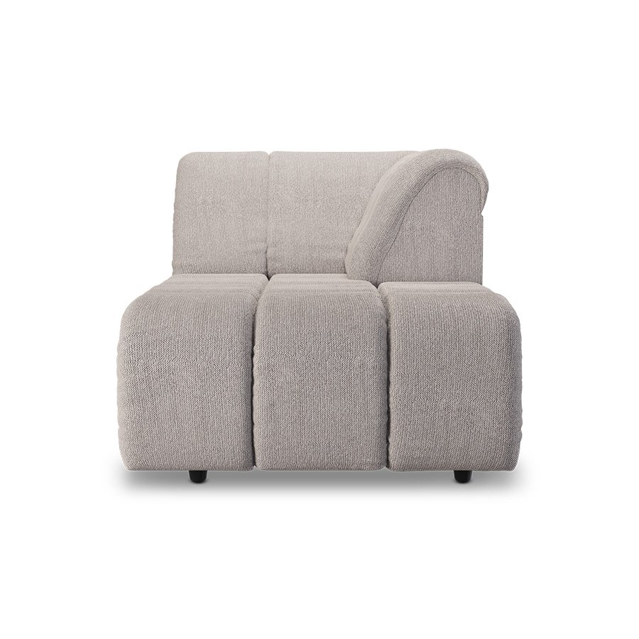 Wave couch: element right divan, sneak light grey
