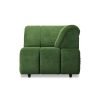 Wave couch: element right high arm, royal velvet green