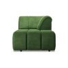 Wave couch: element right divan, royal velvet green