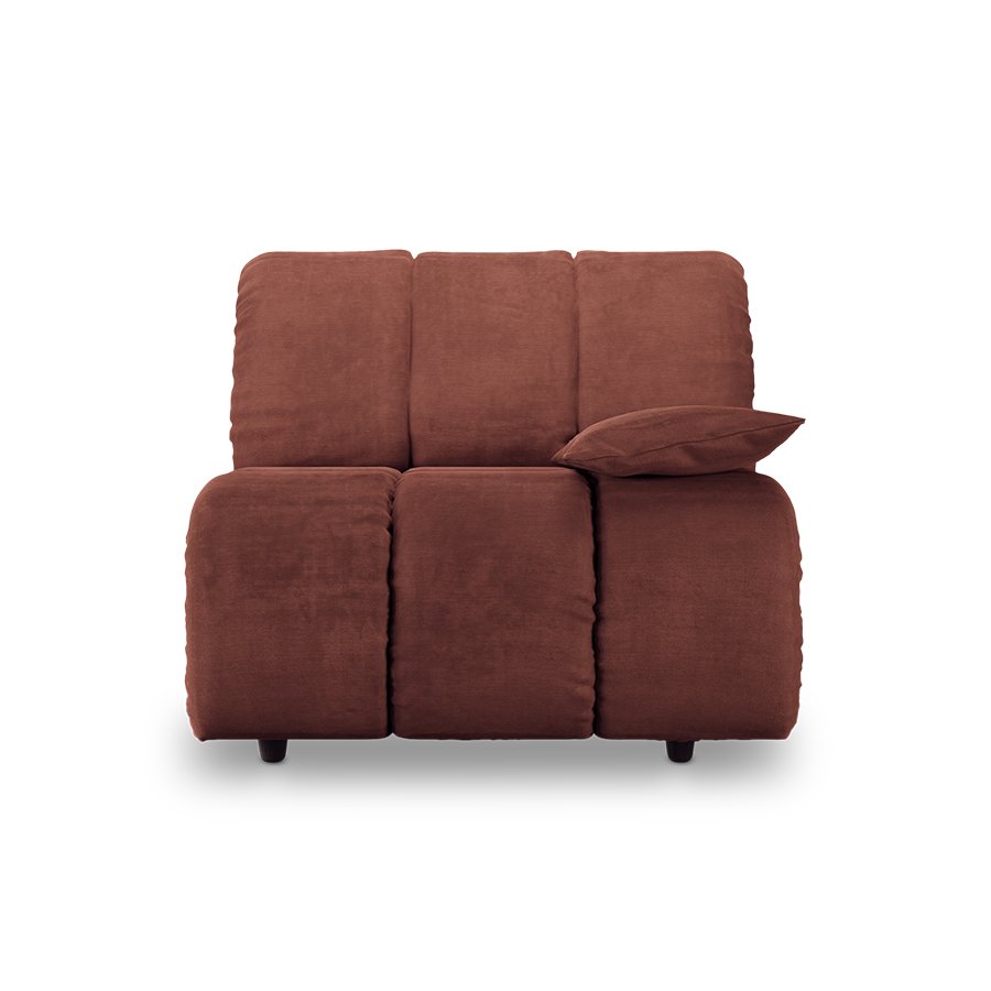 Wave couch: element right low arm, royal velvet magnolia