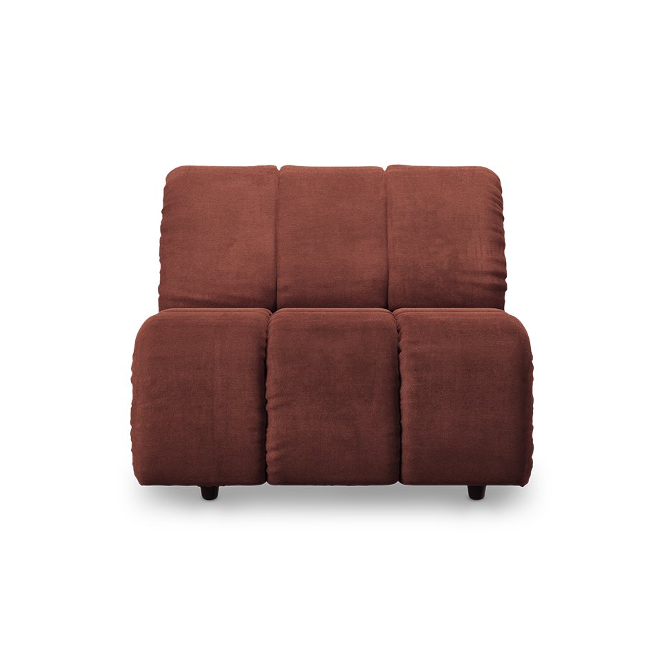 Wave couch: element middle, royal velvet magnolia