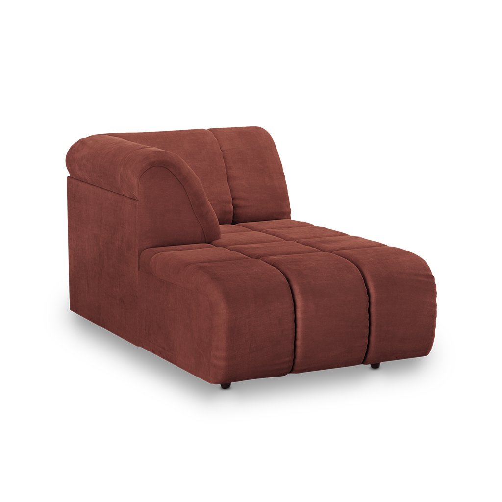 Wave couch: element left divan, royal velvet magnolia - Image 2