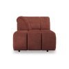 Wave couch: element left divan, royal velvet magnolia