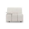 Wave couch: element left low arm, boucle cream