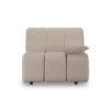 Wave couch: element right low arm, boucle taupe
