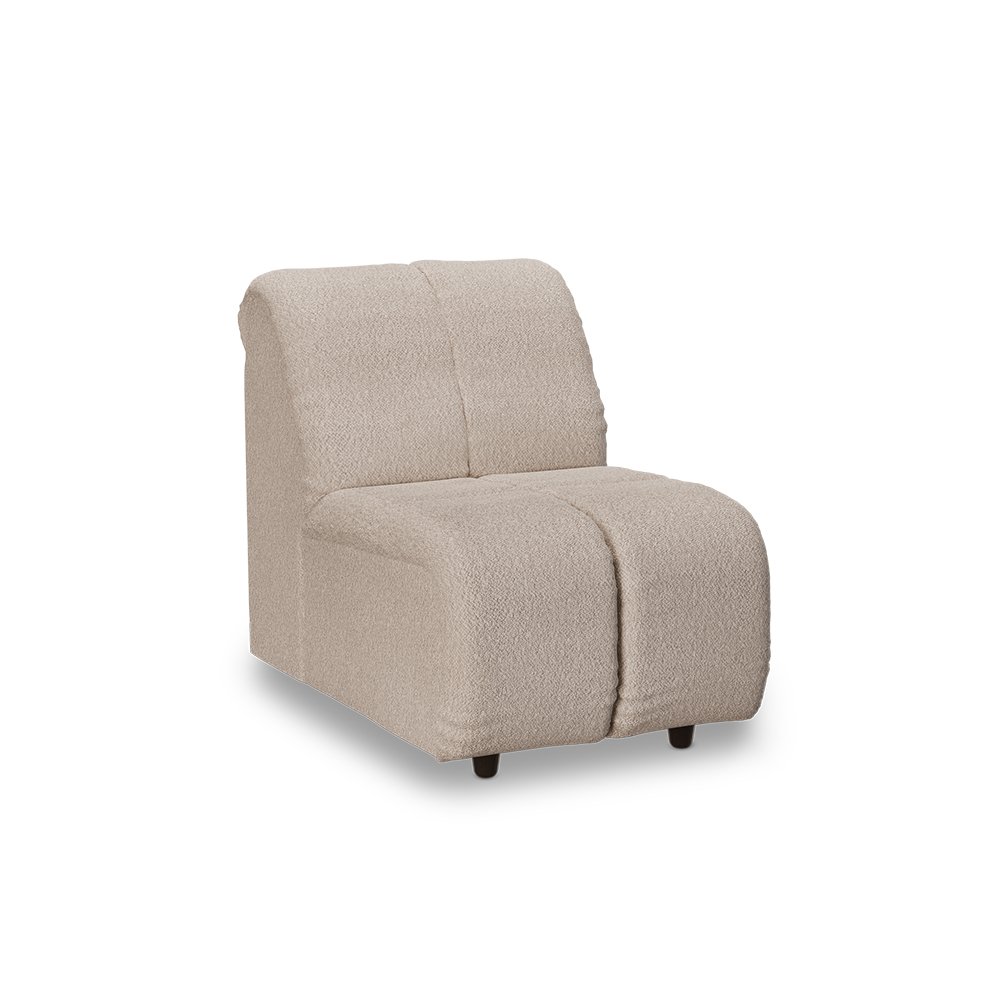 Wave couch: element middle small, boucle taupe - Image 2