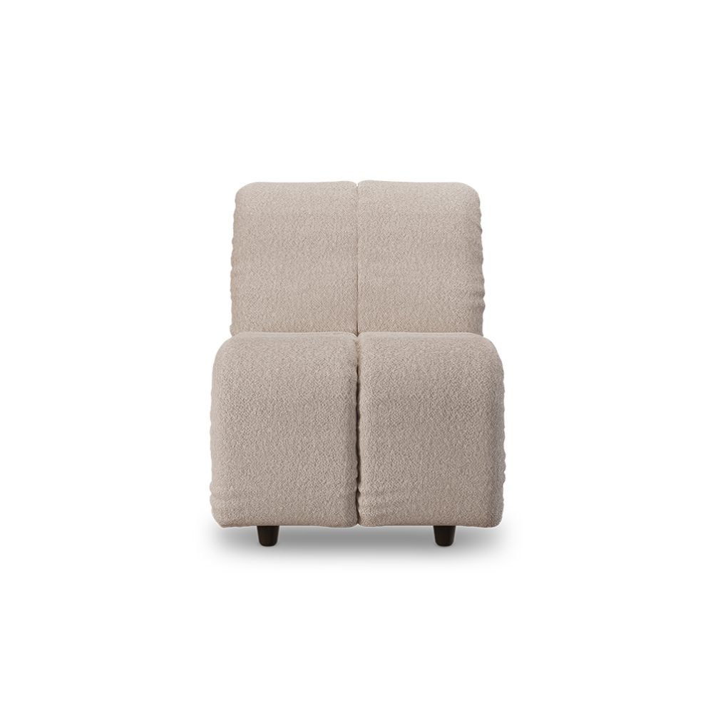 Wave couch: element middle small, boucle taupe