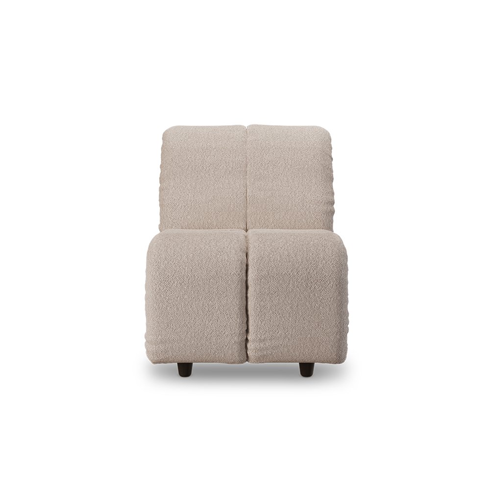 Wave couch: element middle small, boucle taupe