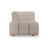 Wave couch: element left divan, boucle taupe