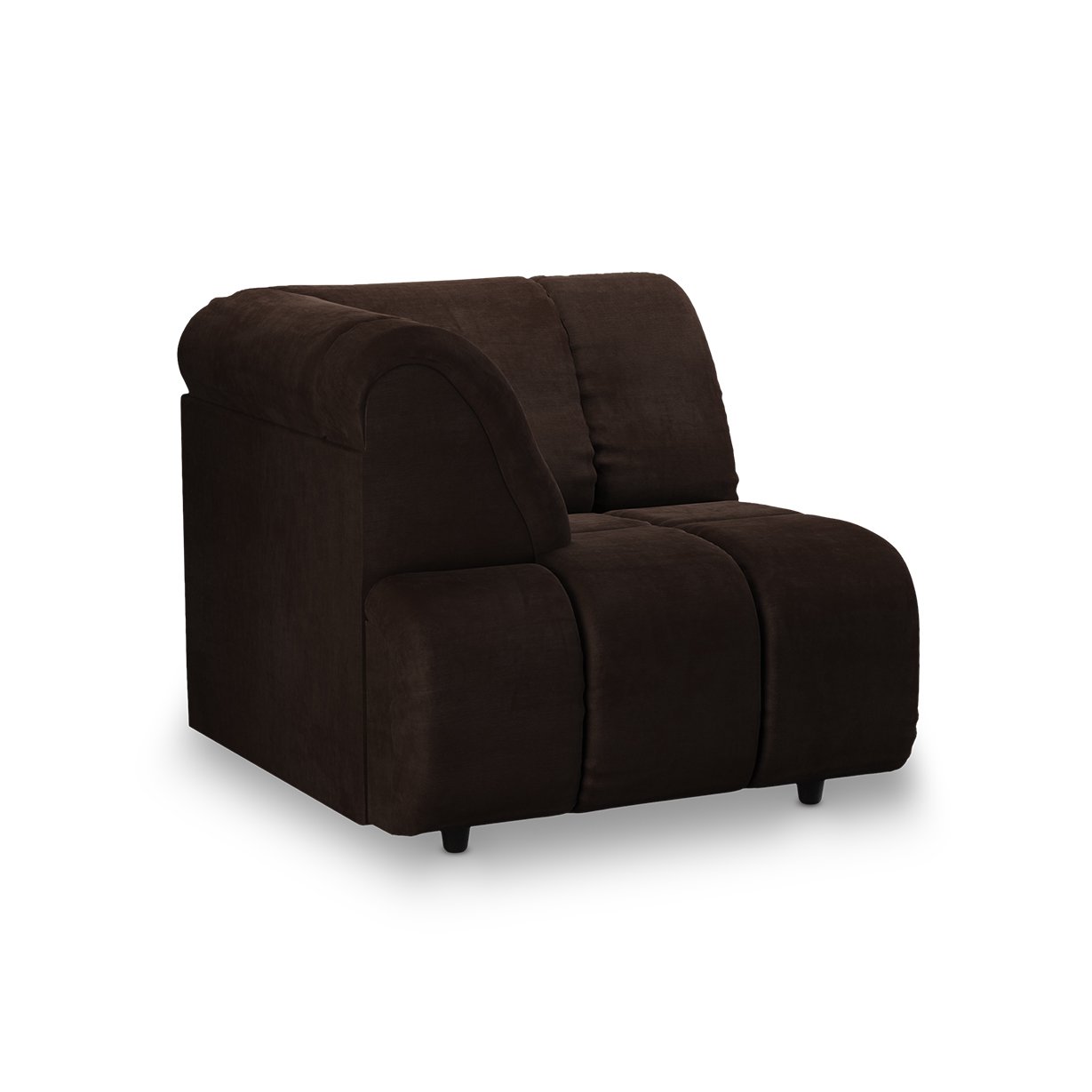 Wave couch: element left high arm, royal velvet espresso - Image 2
