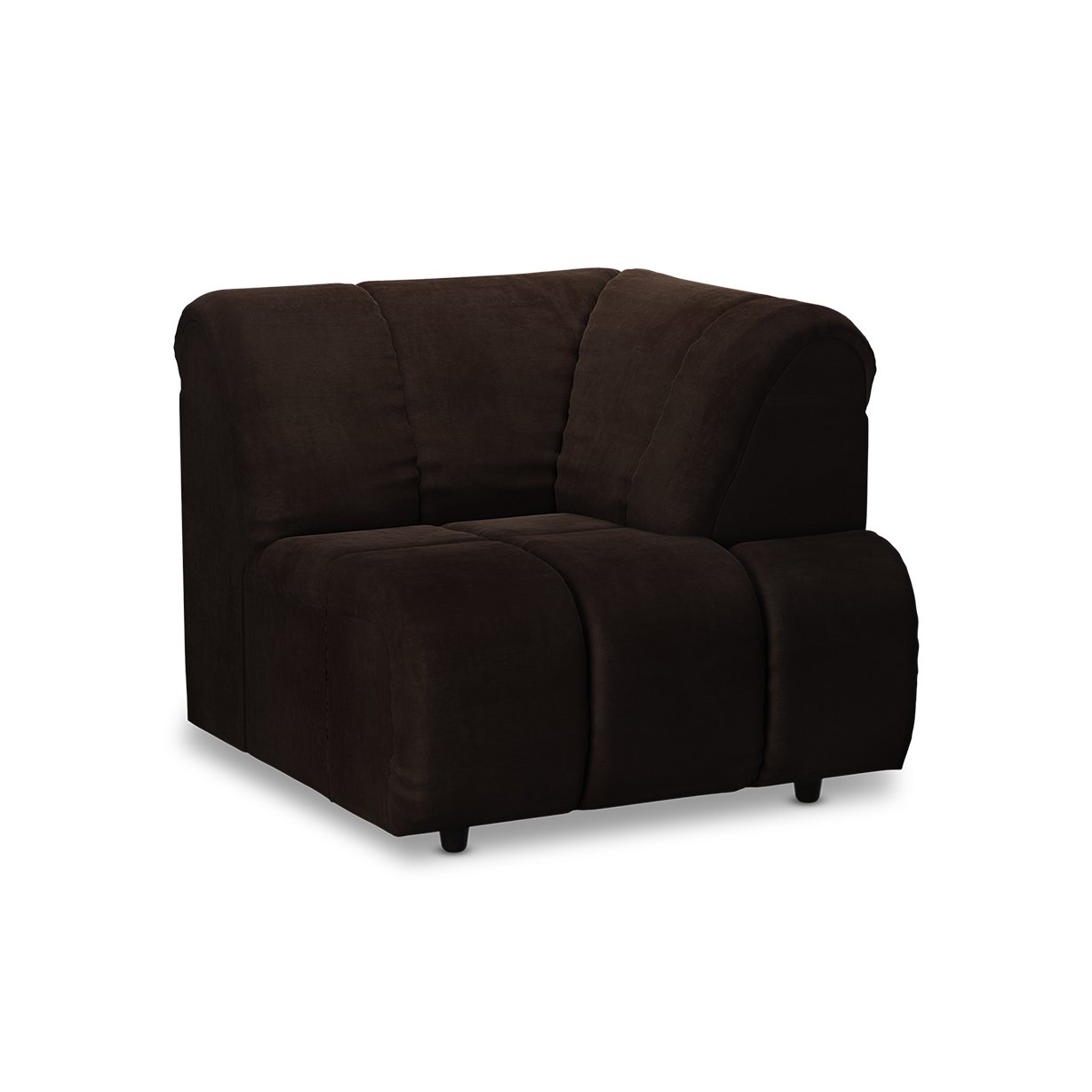 Wave couch: element right high arm, royal velvet espresso - Image 2