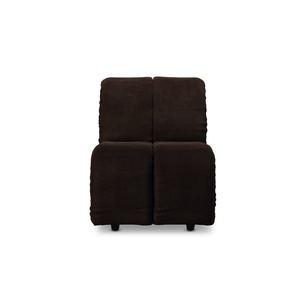 Wave couch: element middle small, royal velvet espresso