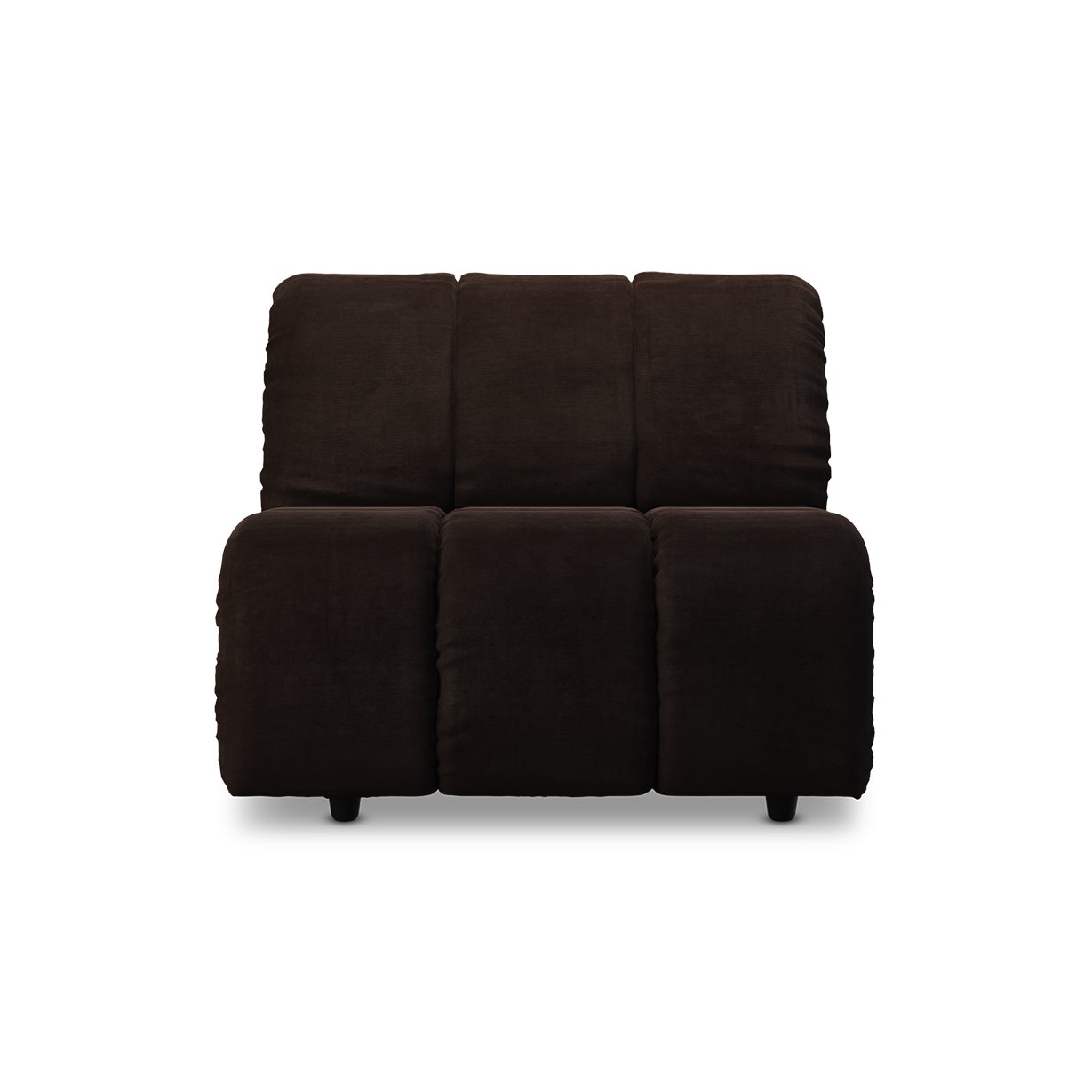 Wave couch: element middle, royal velvet espresso