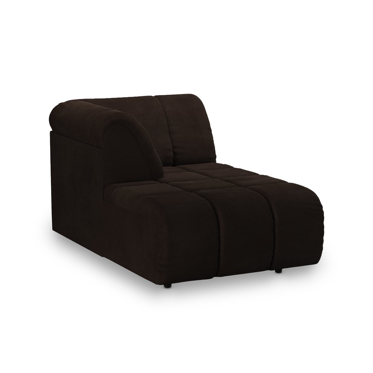 Wave couch: element left divan, royal velvet espresso - Image 2