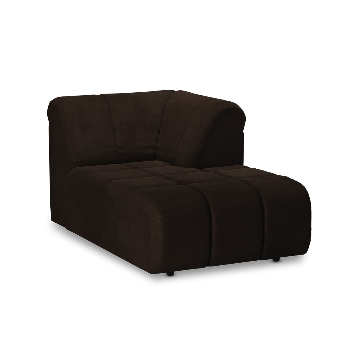Wave couch: element right divan, royal velvet espresso - Image 2