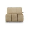 Wave couch: element right low arm, royal velvet cream