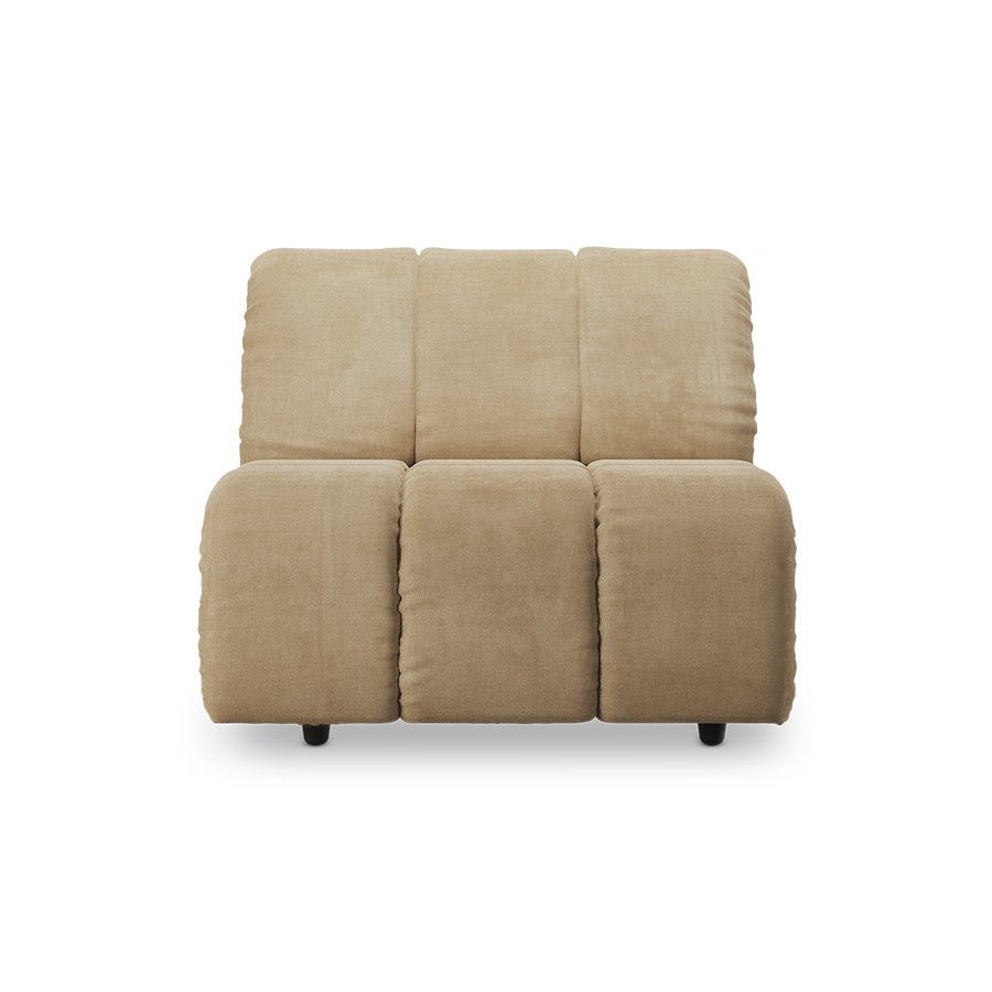 Wave couch: element middle, royal velvet cream