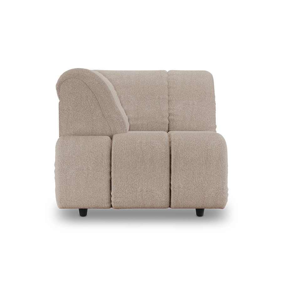 Wave couch: element left high arm, sneak beige