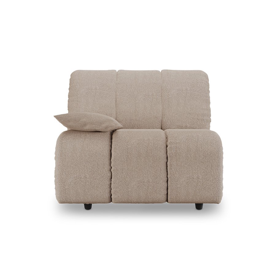 Wave couch: element left low arm, sneak beige