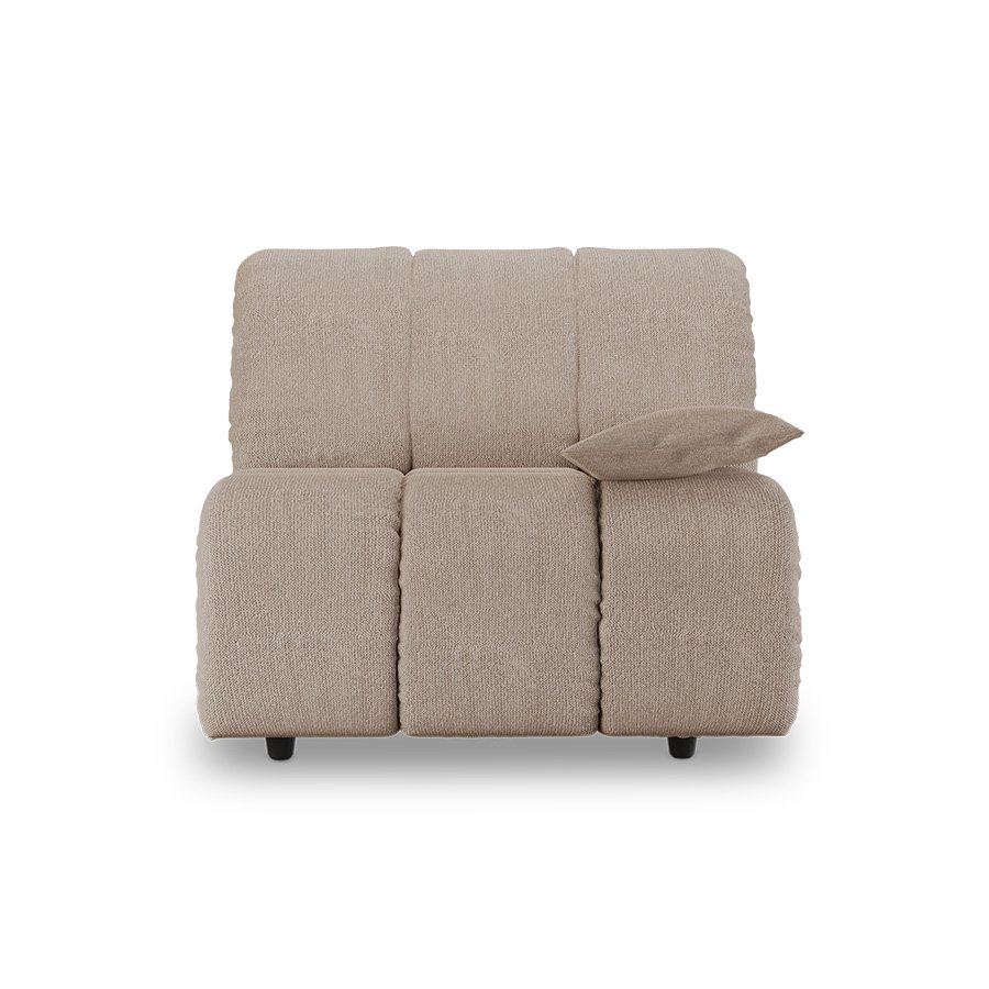 Wave couch: element right low arm, sneak beige