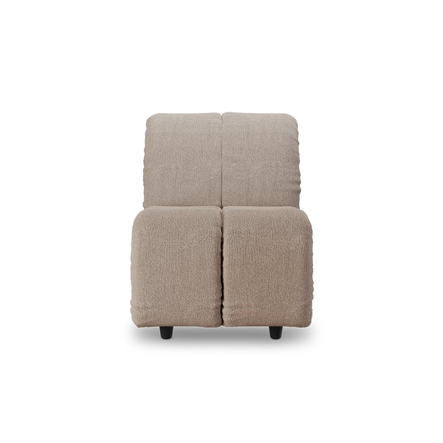 Wave couch: element middle small, sneak beige