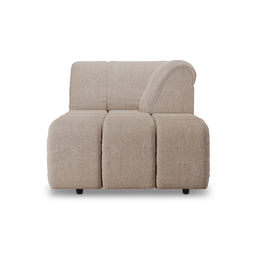 Wave couch: element right divan, sneak beige