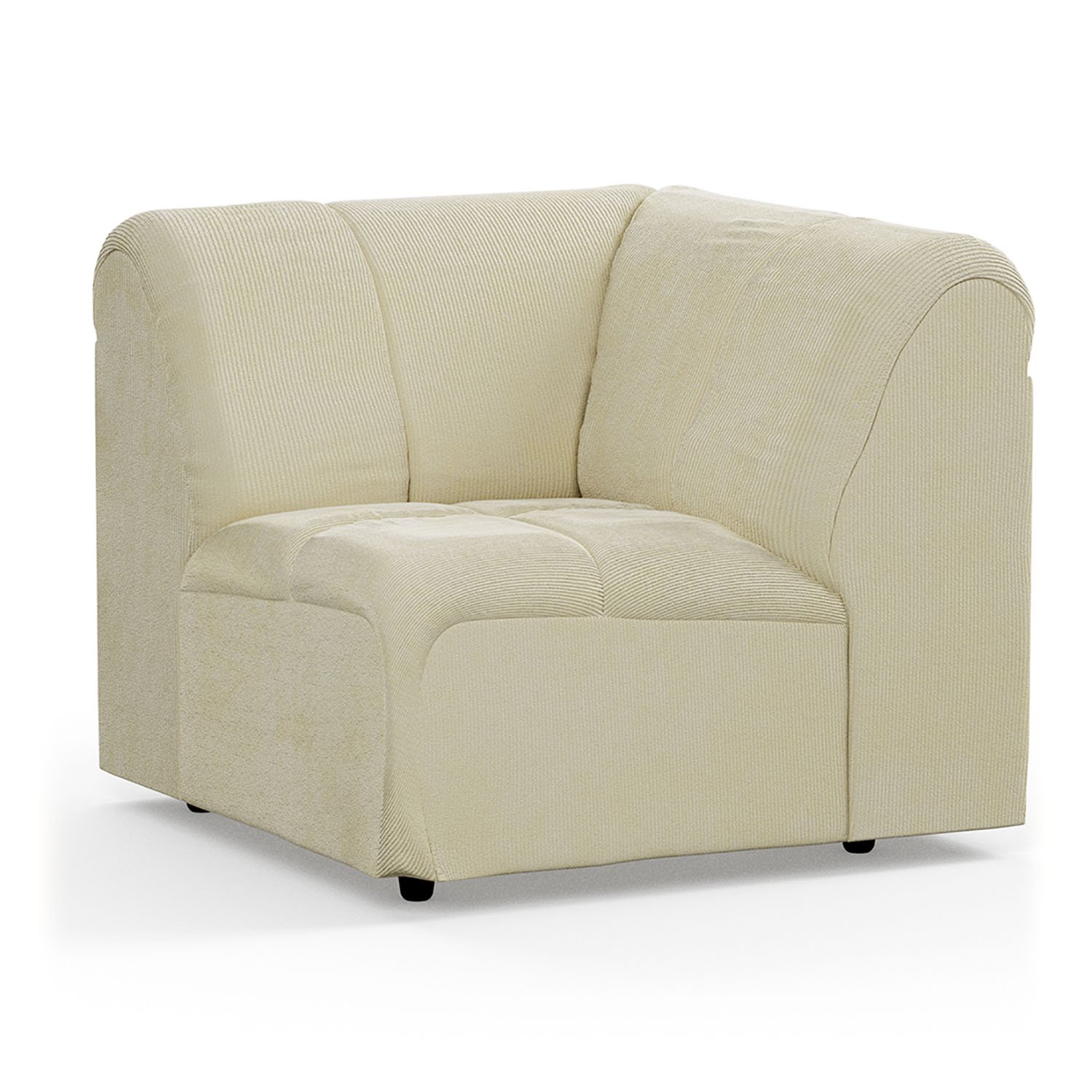 Wave couch: element corner, corduroy rib, hay - Image 2