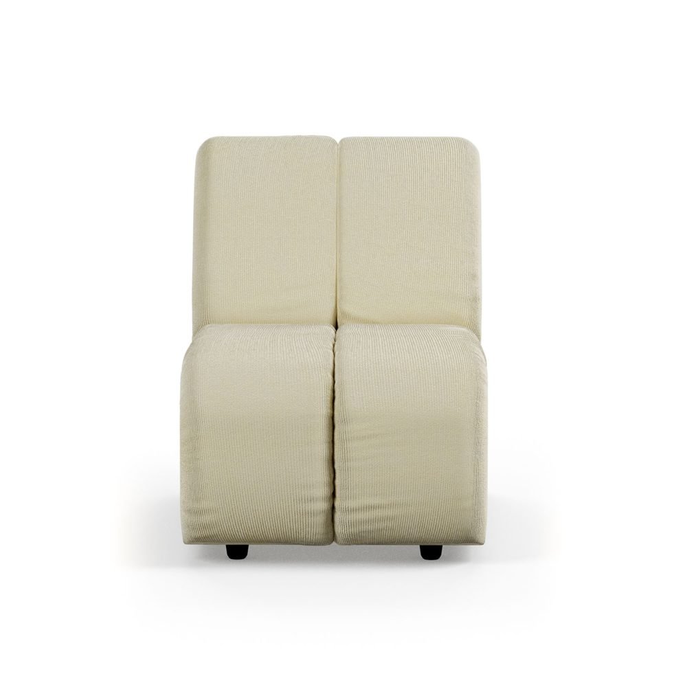 Wave couch: element middle small, corduroy rib, hay