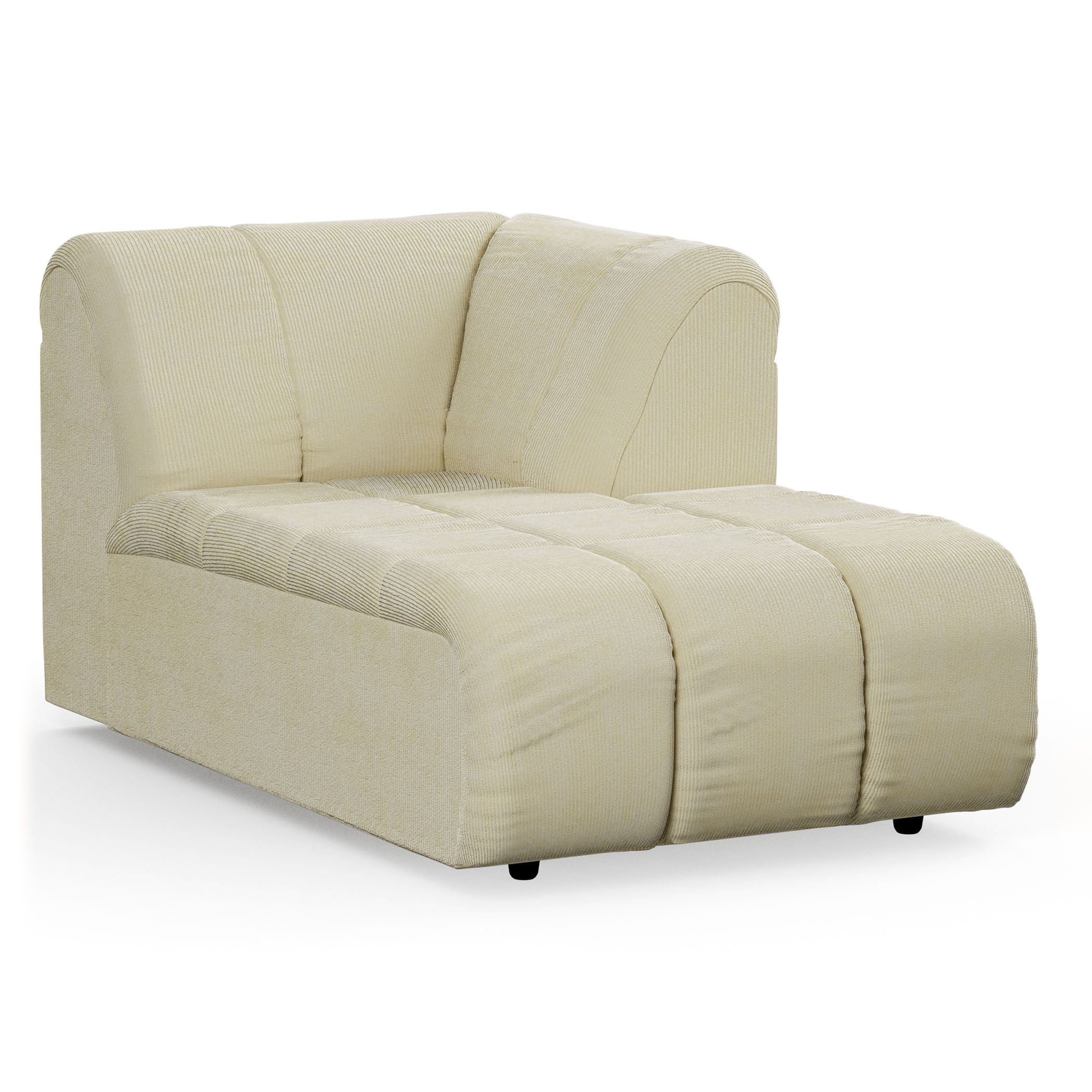 Wave couch: element right divan, corduroy rib, hay - Image 2