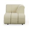 Wave couch: element right divan, corduroy rib, hay