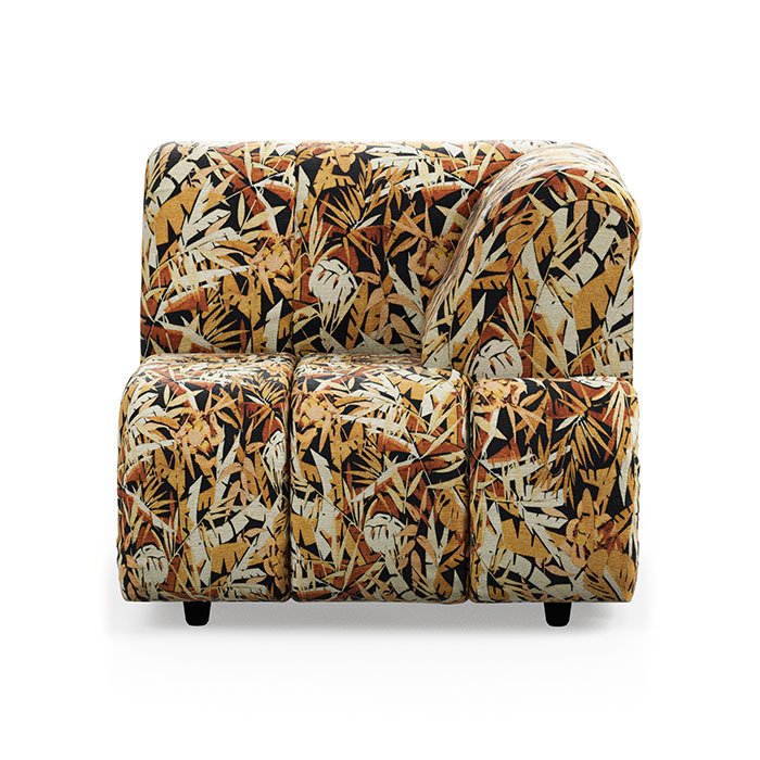 Wave couch: element right high arm, printed hollywood