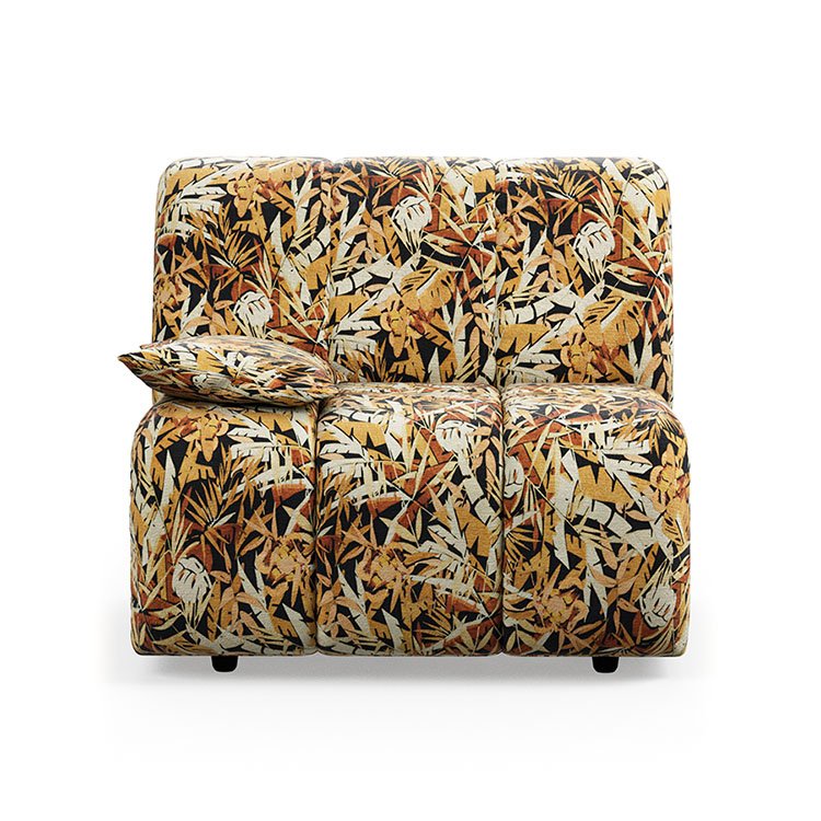 Wave couch: element left low arm, printed hollywood