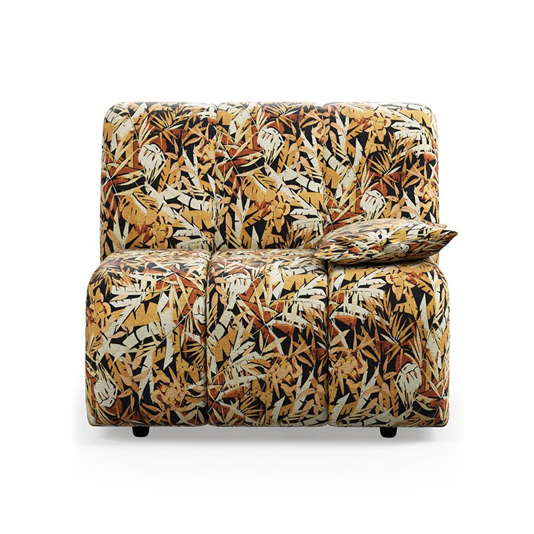 Wave couch: element right low arm, printed hollywood