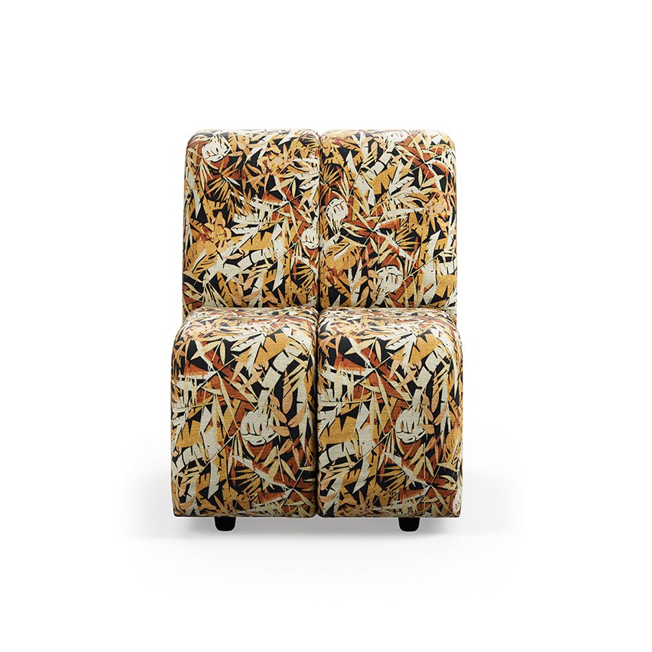 Wave couch: element middle small, printed hollywood
