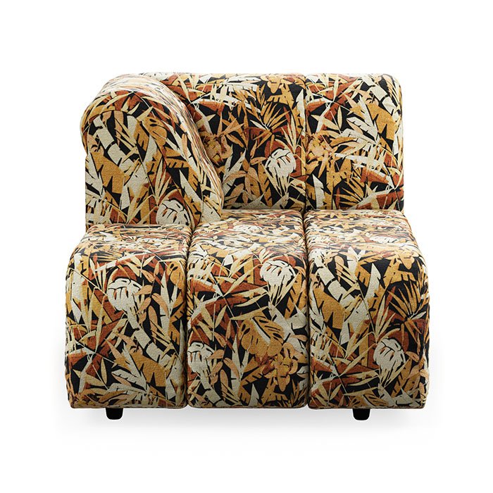 Wave couch: element left divan, printed hollywood