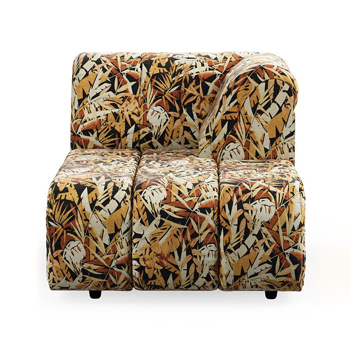 Wave couch: element right divan, printed hollywood