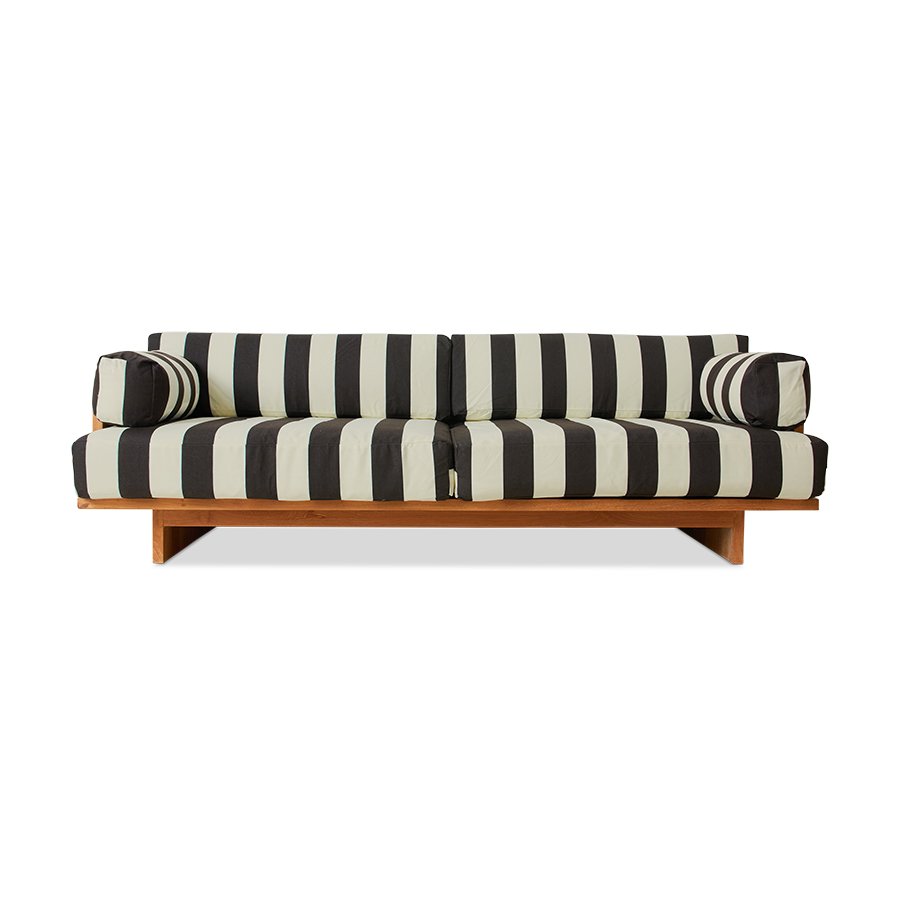 Outdoor sofa teak, stracciatella