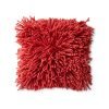 Rugged woolen cushion cherry red (50x50cm)