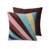 Striped velvet cushion eventide (45x45cm)