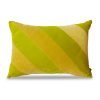Striped velvet cushion yellow/green (40x60)