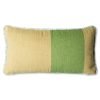 Hand woven wool cushion green (38x74)