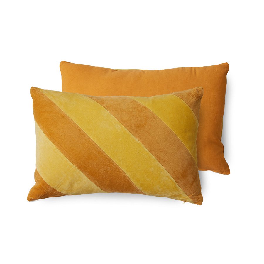 Striped velvet cushion april (60x40cm)
