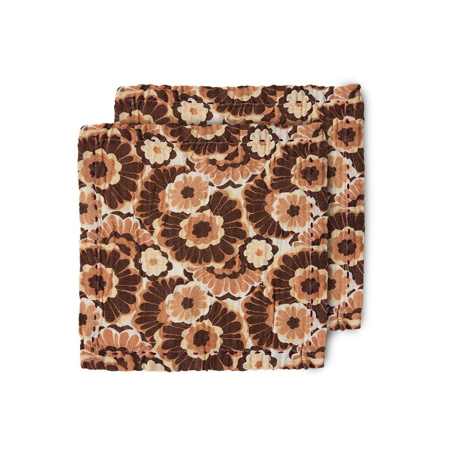 Cotton napkins floral vintage (set of 2)