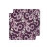 Cotton napkins floral burgundy (set of 2)